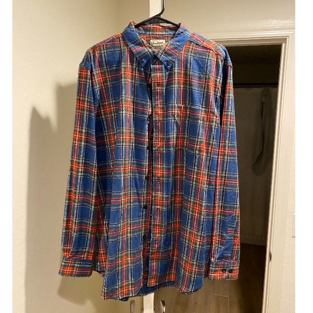 L.L. Bean plaid flannel shirt